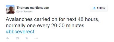 Tweet by the BBC's Thomas Martienssen