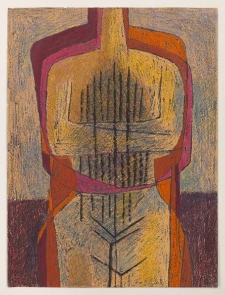Luchita Hurtado, Sin título, c. 1951, Crayón y tinta sobre papel. Único, 61 x 45.9 cm © Luchita Hurtado. Cortesía: Museo de Arte del Condado de Los Angeles, Regalo de Janet Dreisen Rappaport y Herb Rappaport a través del Comité de Coleccionistas 2019. Foto: Genevieve Hanson