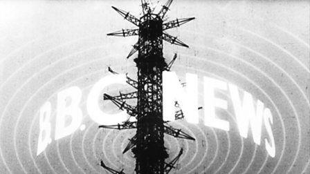 The BBC Newsreel title, featuring a transmitter tower with the words 'BBC News'.