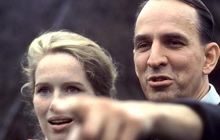 Ingmar Bergman, right, with Liv Ulmann in 1960