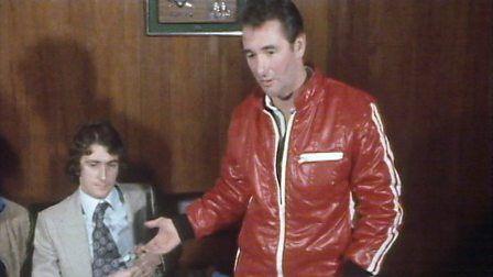 Brian Clough and Trevor Francis during press conference in 1979