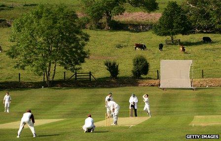 Markfield Cricket Club near Leicester, England