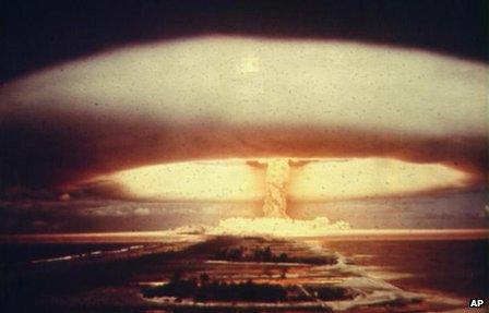 A nuclear bomb blast