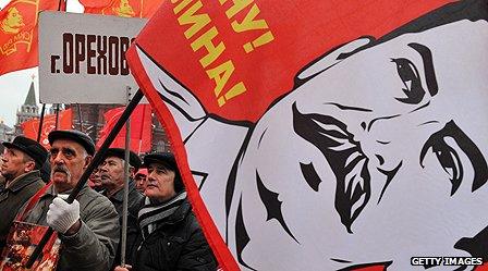 Supporters of Stalin in Moscow