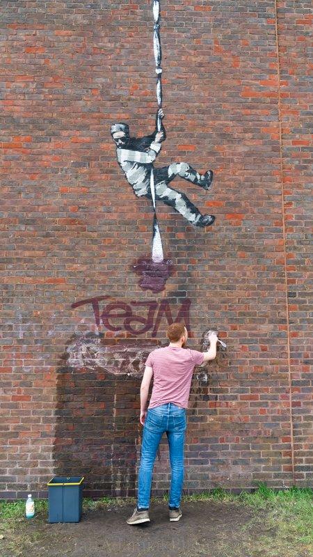 Banksy artwork defaced