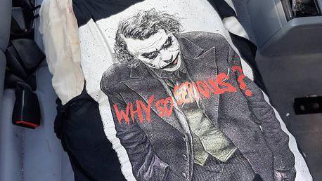 pillow with film image of The Joker