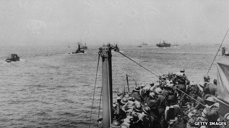 The "Little Ships" evacuating soldiers from Dunkirk