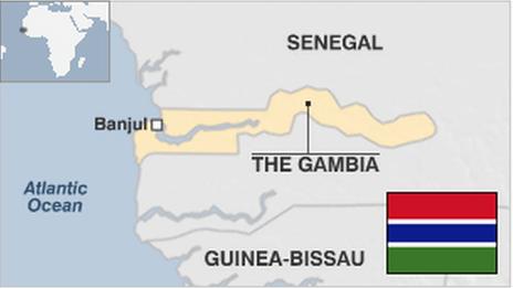 Map of the Gambia