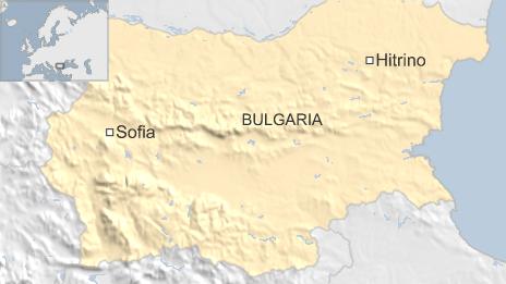 Hitrino on a map of Bulgaria