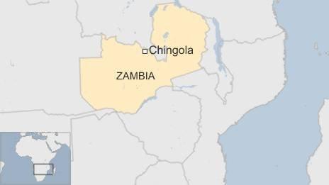 Map of Chingola in Zambia