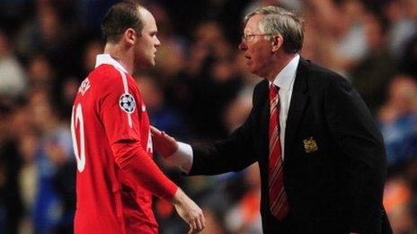 Manchester United forward Wayne Rooney and former manager Sir Alex Ferguson