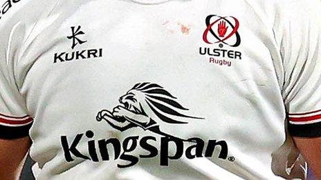 Kingspan sponsorship on an Ulster shirt