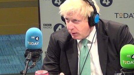 Boris Johnson in the studio
