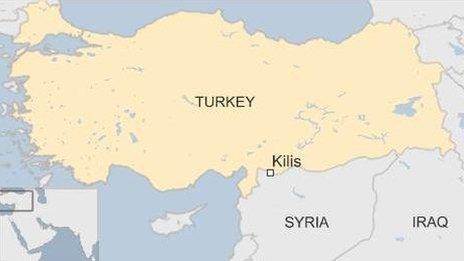 Turkey map, showing Kilis