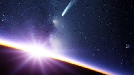 Comet hitting Earth