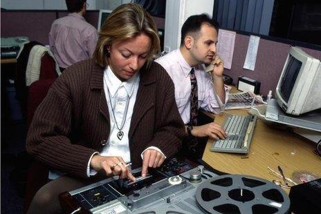 BBC Newsroom in 1994