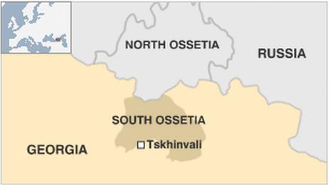 Map of South Ossetia