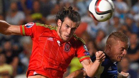 Gareth Bale scores for Wales against Cyprus