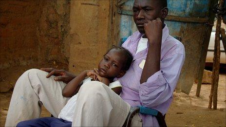 Adama Coulibaly and his daughter, Adjaratou