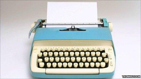 Blank typewriter