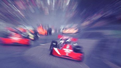 Some racing cars