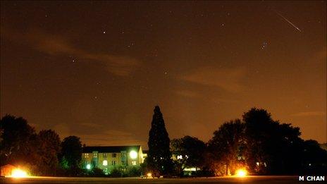 Meteor shower seen in Oxford, UK (Image: May Chan)