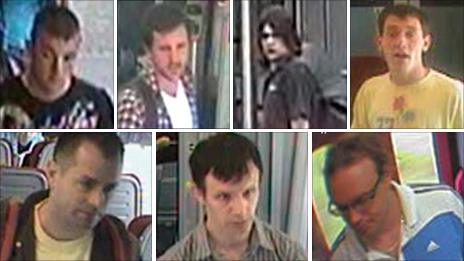 CCTV of the men police want to trace