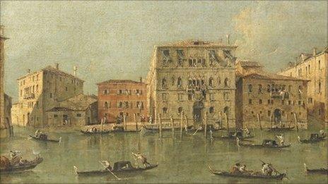 Francesco Guardi's View of the Palazzo Loredan dell'Ambasciatore on the Grand Canal, Venice