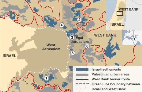 Map: Points of tension in Jerusalem