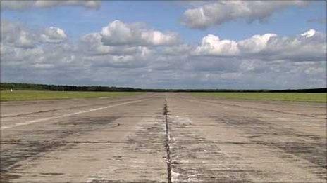 The runway at Szymany Airport