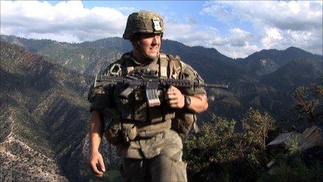 US soldier in Korengal Valley
