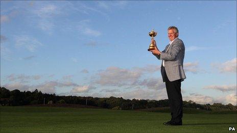Colin Montgomerie with the Ryder Cup