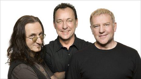 Geddy Lee, Neil Peart and Alex Lifeson of Rush
