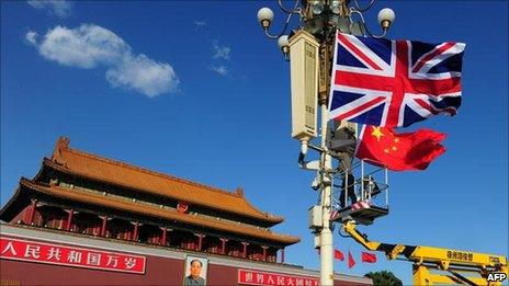 Union flag hoisted in Beijing