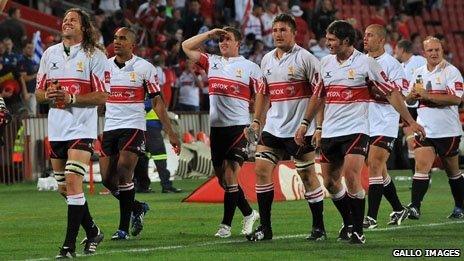 Lions players at cup game in Johannesburg, October 2009