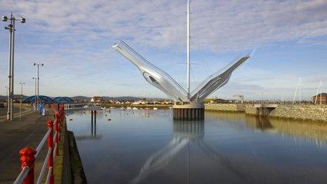 Darlun artist o'r bont