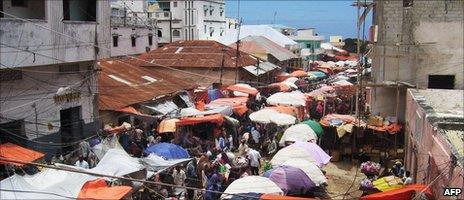 Mogadishu's Bakara market, photographed in 2007