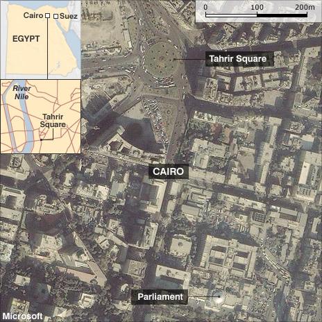 Tahrir Square map