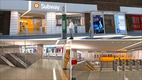 Impression of a new Hillhead Subway Station