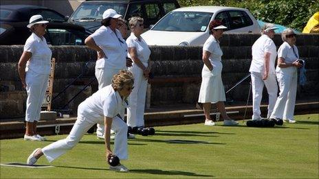 Bowlers on a bowling green - generic