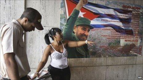 Poster of Fidel Castro in Havana, 22 March, 2011