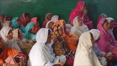 Christians at a church service in Pakistan