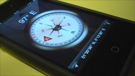 iPhone compass application
