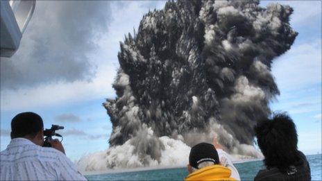 Undersea volcanic eruption near Tonga