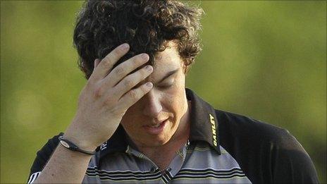 Rory McIlroy threw away a four-shot lead in the final round of the Masters