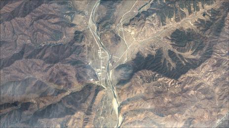 Satellite image of North Korea's political camp