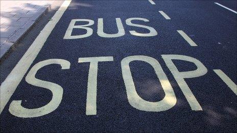 Bus Stop road sign