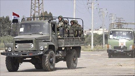 Syrian troops near Deraa, 5 May 11