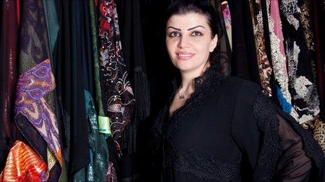 Designer Eman Al Mandeel and her colourful abayas