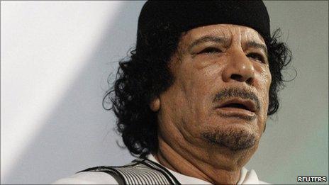 Muammar Gaddafi (file image from 30 August 2010)